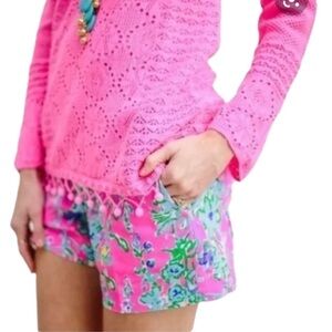 Lilly Pulitzer Southern Charm Callahan Short Bright Pink Resortwear Floral Rare